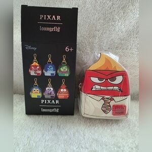 Inside Out 2 Loungefly Mini Backpack Charm Keychain (Anger)